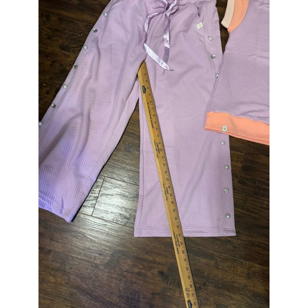 Simply Southern Collection Quilted Pant Set Pearl Pastel Colorblock Sz:M - Picture 10 of 11